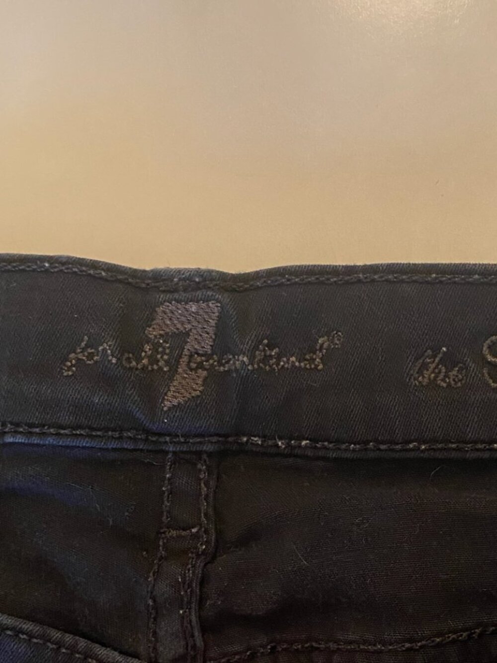 7 For All Mankind The Skinny Jeans Women's Size 28 Black Stretch Denim Designer - Picture 5 of 7